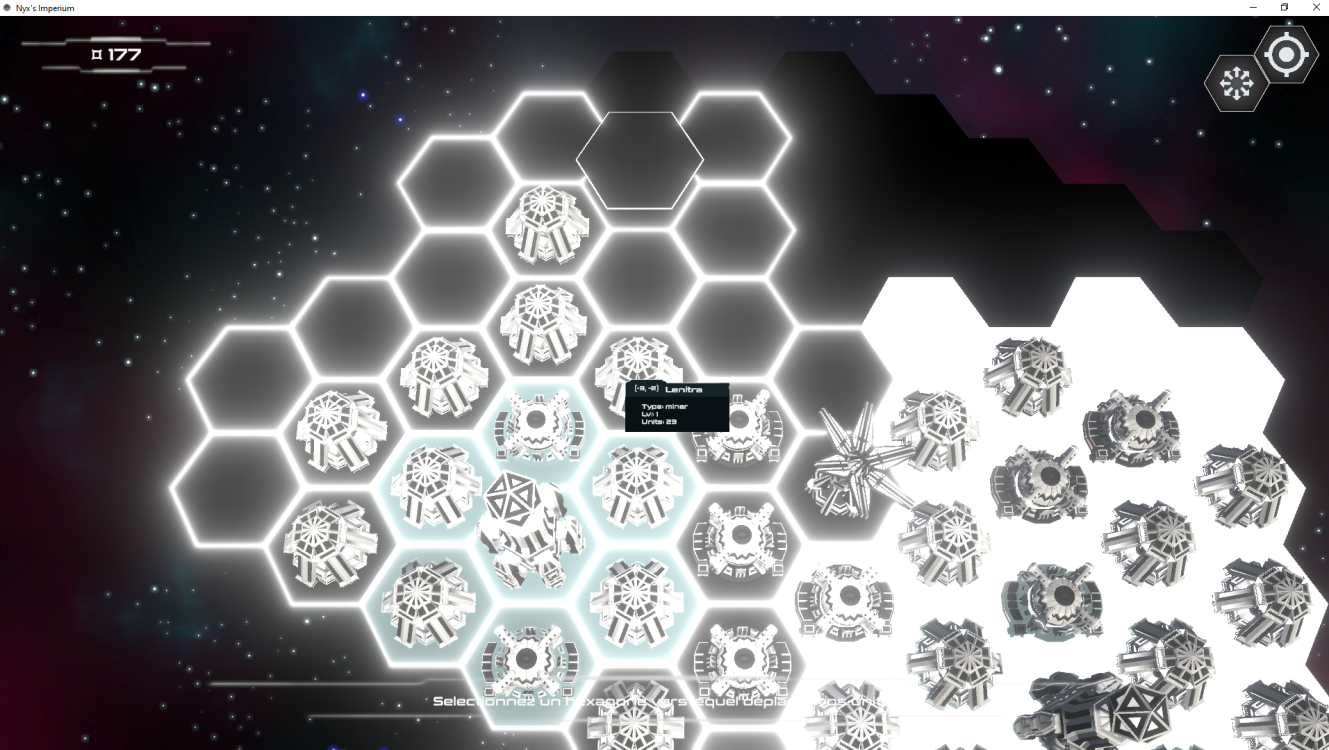 Visuel du jeu au déplacement de drones